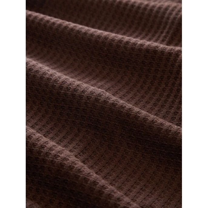 Tom Tailor Damesmode structuur T-shirt vest met strikjes Bruin 1052091